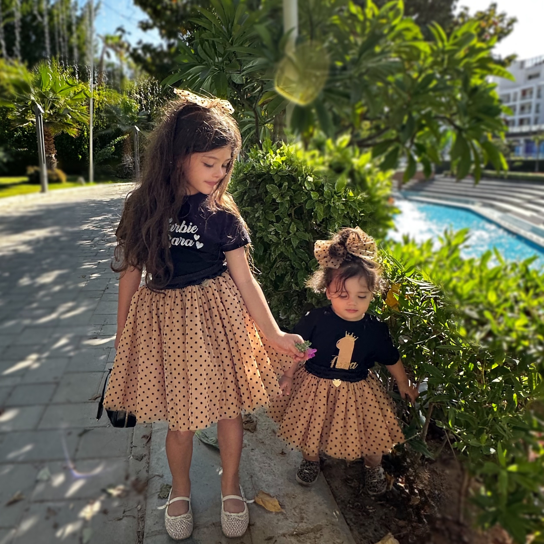 Set “Nude Dots Princess” 👑 Ținută personalizată cu buline negre - Image 9