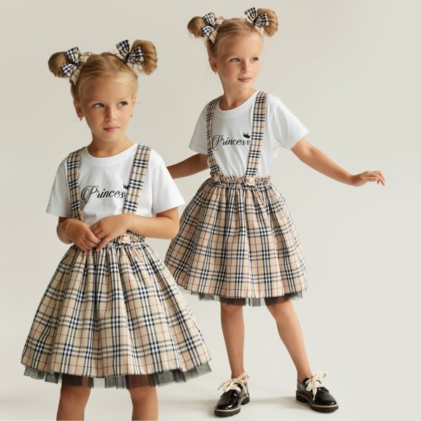 Set “Elegant Princess” 🖤 Ținută rafinată cu fustiță în carouri